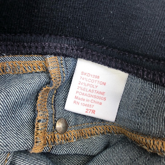 AG Elastic Waistband Denim Leggings - Picture 3 of 4